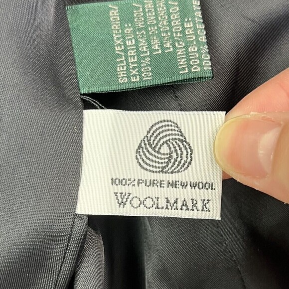 Ralph Lauren Wool Herringbone blazer Zip Front Blazer Jacket Size 12 old money - Picture 14 of 16